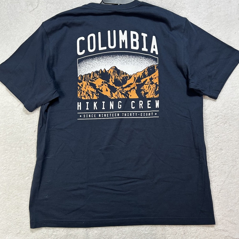 Columbia Mens Size L Blue CSC Crewcut Short Sleeve Athletic Shirt